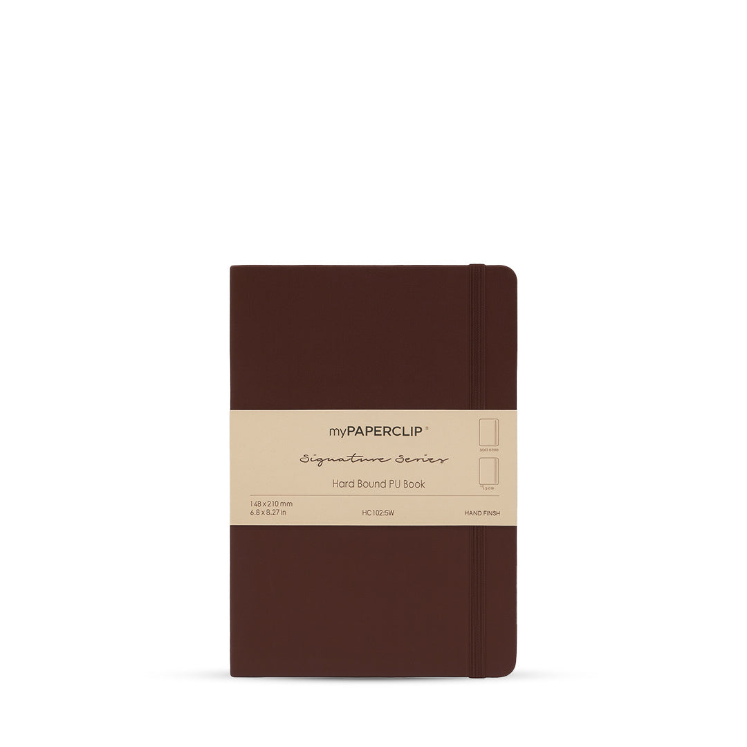 myPaperclip Signature Series PU Back A5 Ruled Notebook