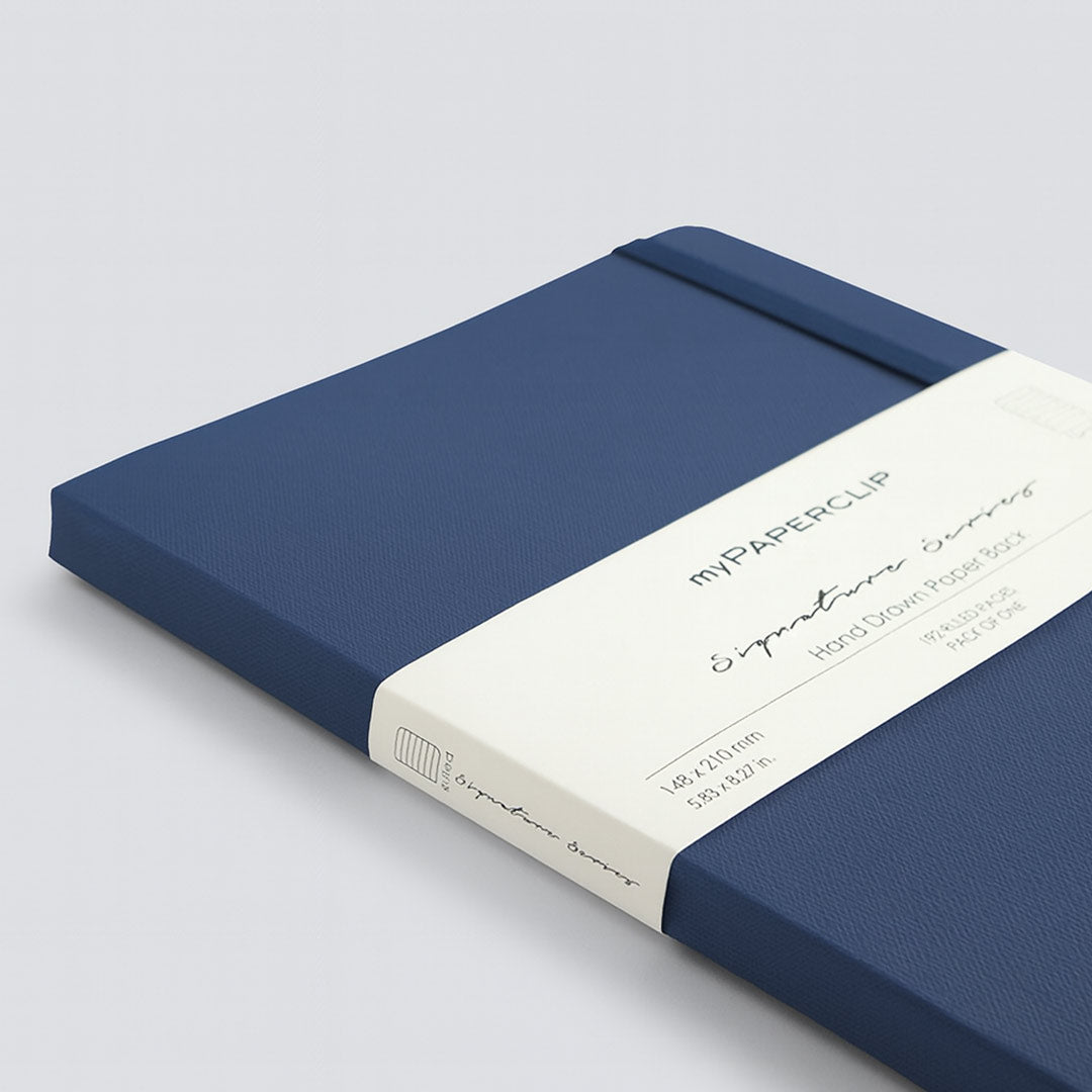 myPaperclip Signature Series PU Back A5 Ruled Notebook