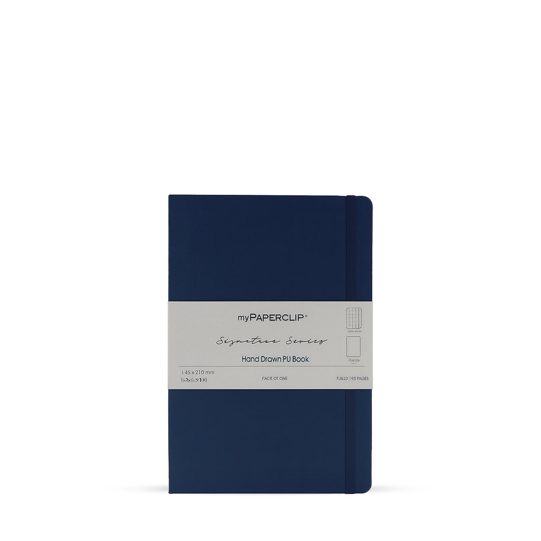 myPaperclip Signature Series PU Back A5 Ruled Notebook