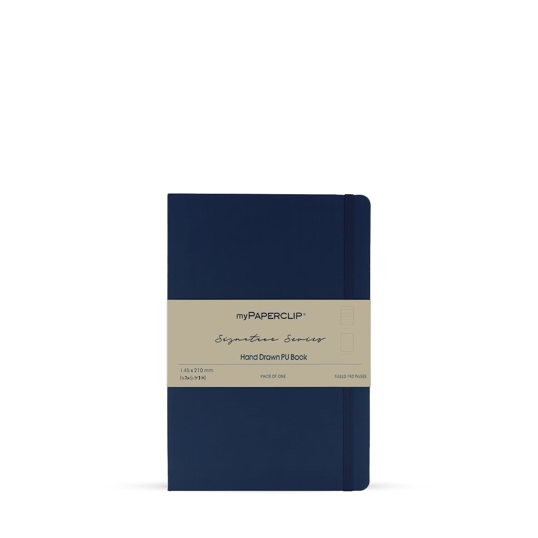 myPaperclip Signature Series PU Back A5 Ruled Notebook