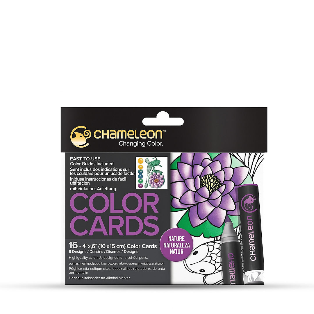 Chameleon Coloring Cards