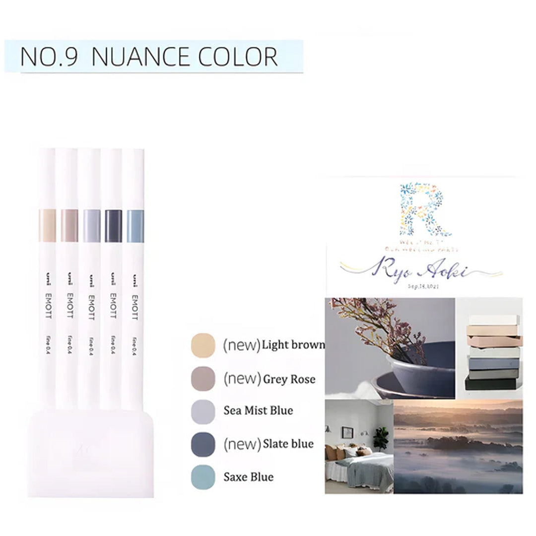 Uni Emott Pens 5-color set