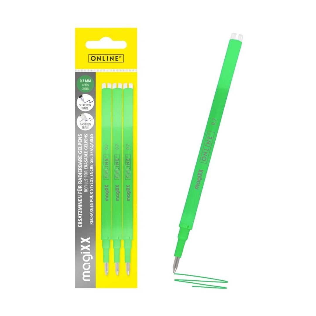 Online Magixx Erasable 0.7mm Gel Pen Refill Set