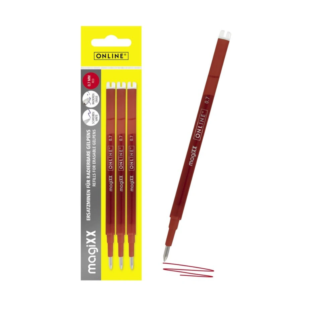 Online Magixx Erasable 0.7mm Gel Pen Refill Set