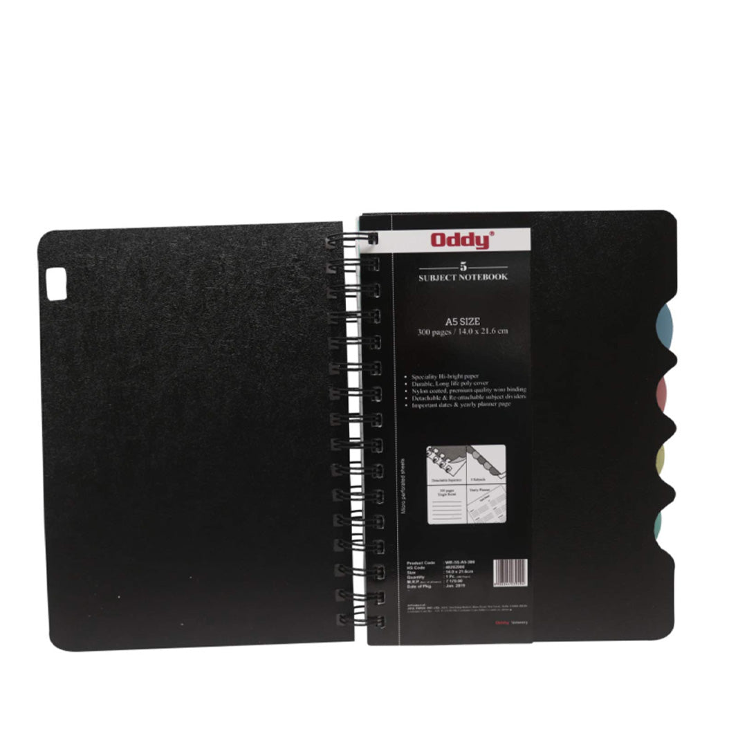 Oddy Five Subject Notebook