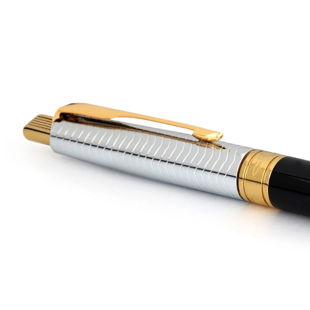 Parker Premium Aster Contemporary Black/Chrome GT Ballpoint Pen 9000037518