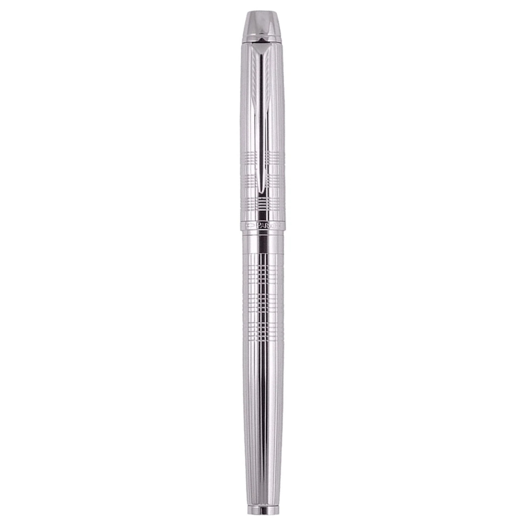 Parker Premium Odyssey Shiny Chrome Chiselled CT Fountain Pen