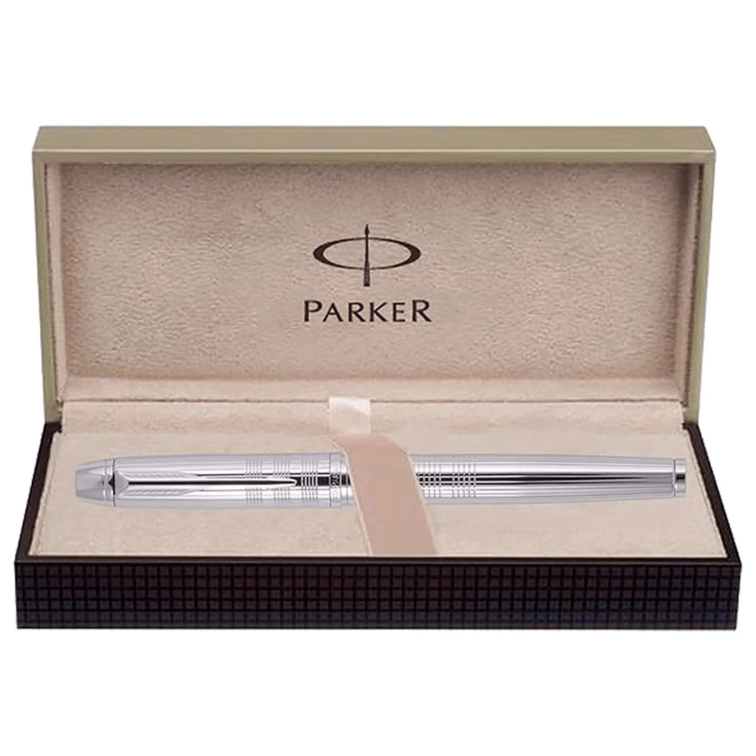 Parker Premium Odyssey Shiny Chrome Chiselled CT Fountain Pen
