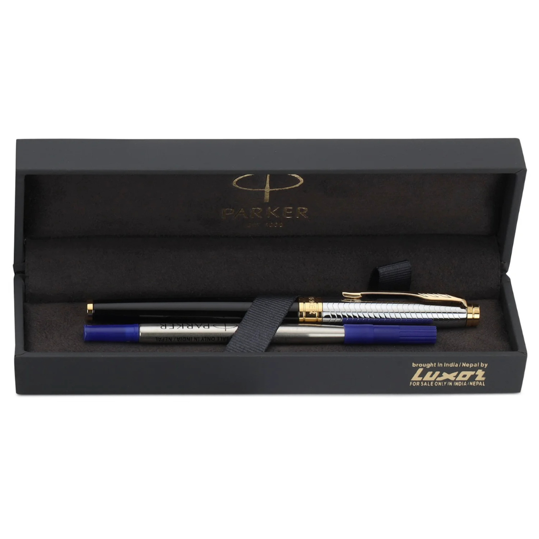 Parker Premium Aster Contemporary Black/Chrome GT Roller Ball Pen 9000037519