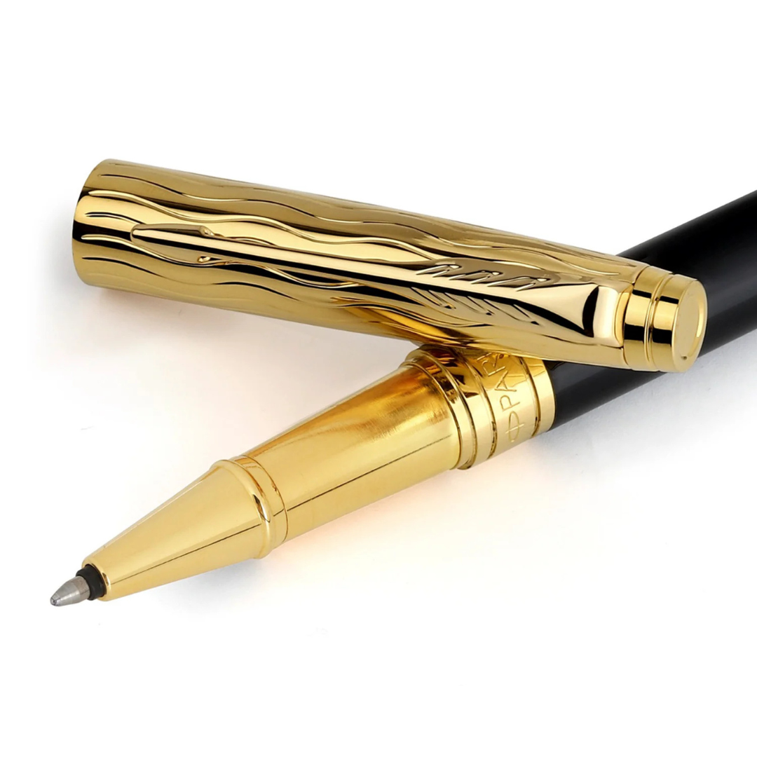 Parker Premium Aster Essential Black/Gold GT Roller Ball Pen 9000037513