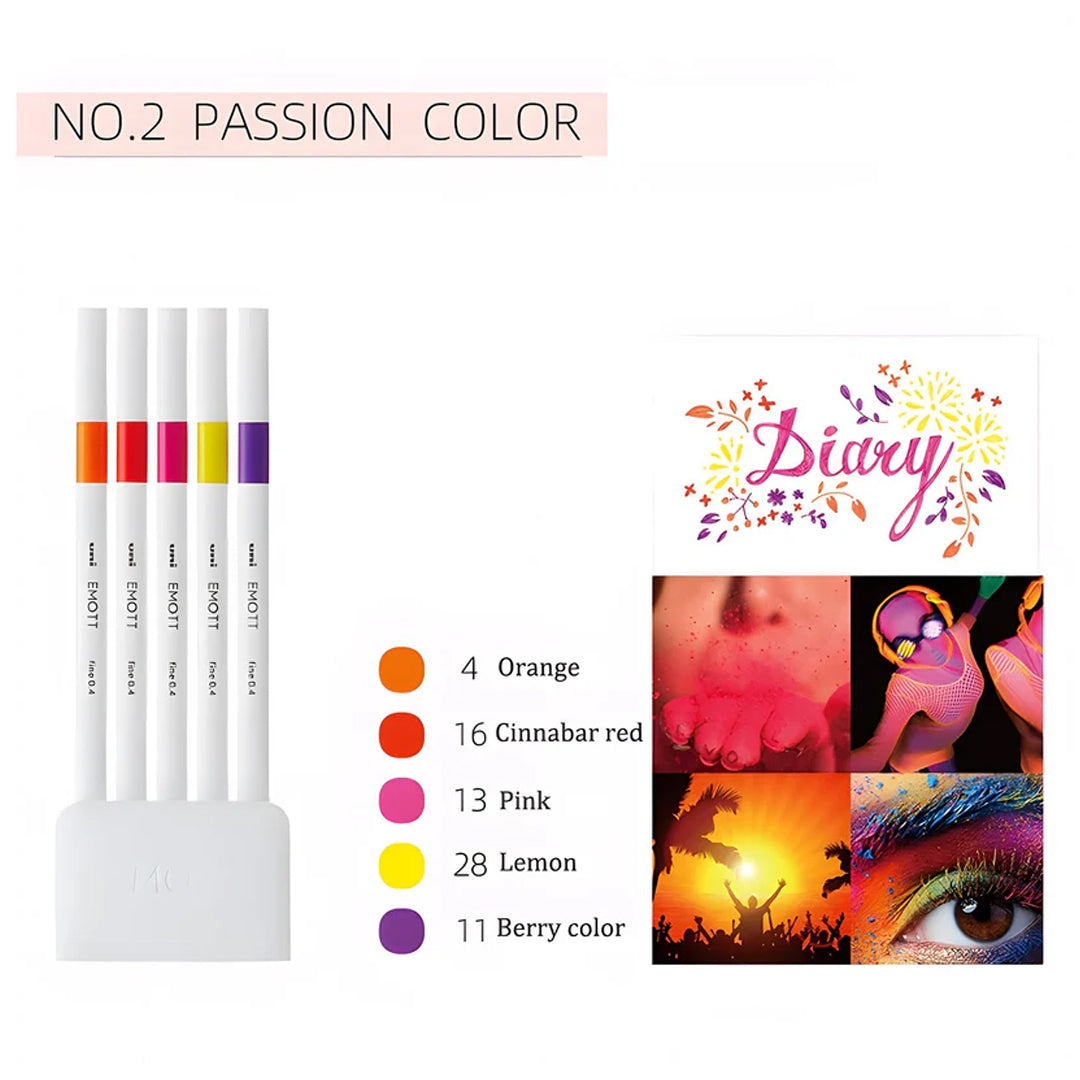 Uni Emott Pens 5-color set