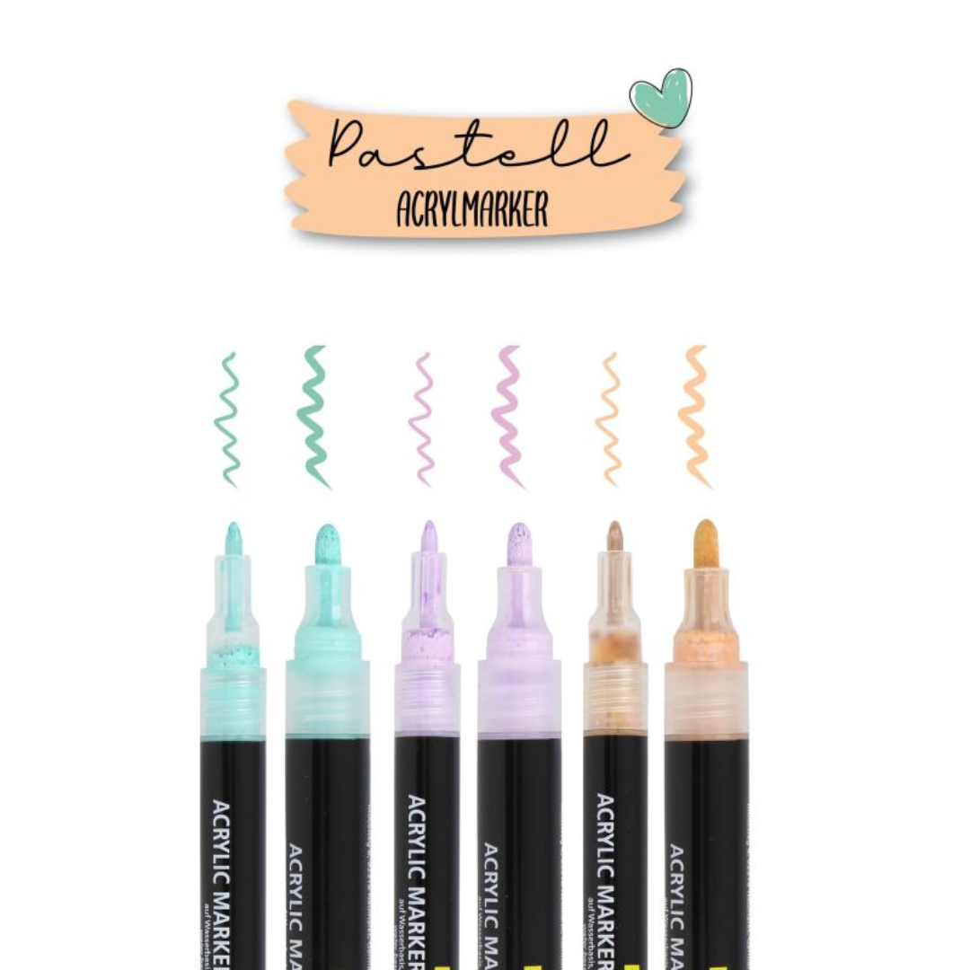 Online Pastel Lettering Acrylic Markers Set