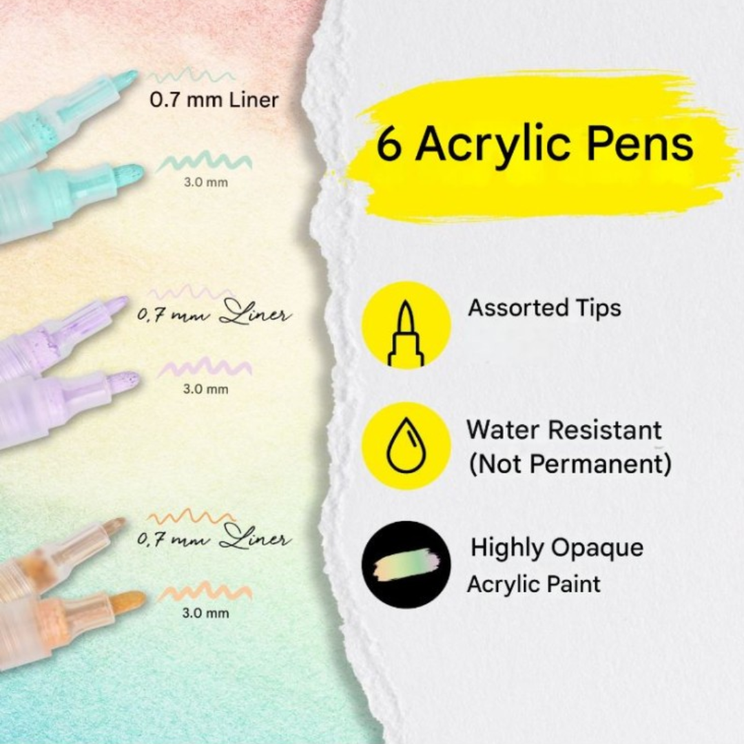 Online Pastel Lettering Acrylic Markers Set