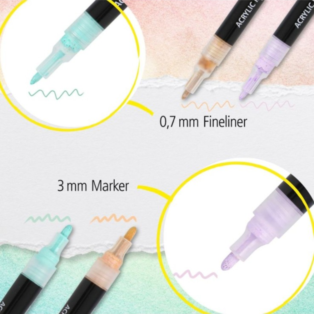 Online Pastel Lettering Acrylic Markers Set