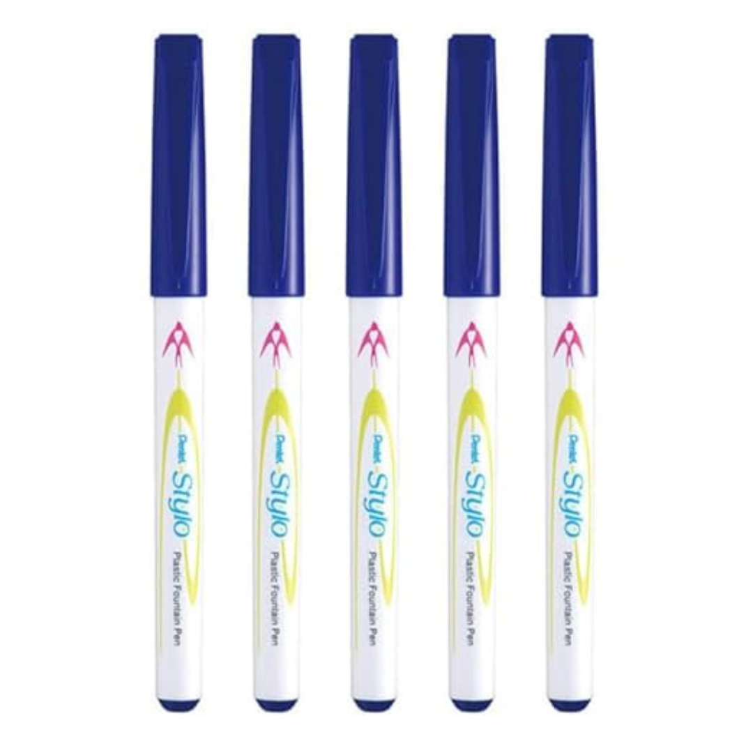 Pentel Stylo Plastic Fountain Pen- Pack of 5