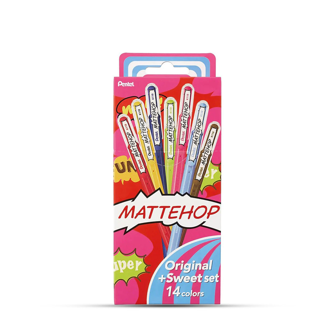 Pentel Rollerball Pen Matte Hop Set