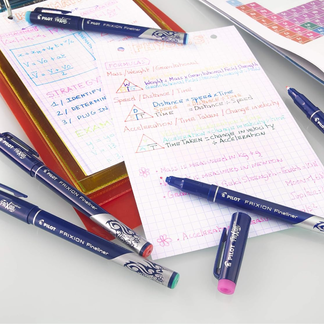 Pilot Frixion Fineliner Marker Pen Set