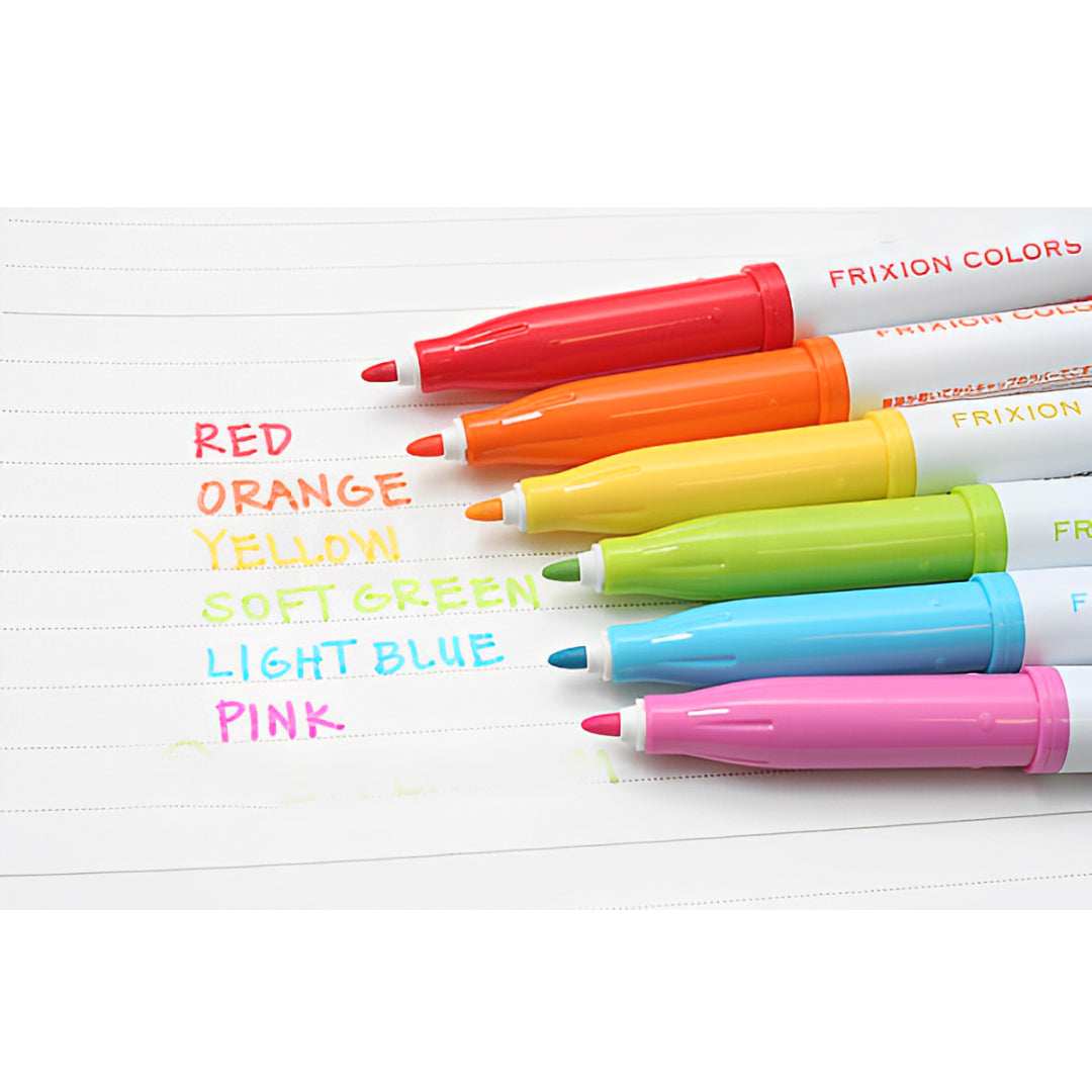 Pilot FriXion Colors Erasable Marker - 6 Color Set - SCOOBOO - Pilot Japan