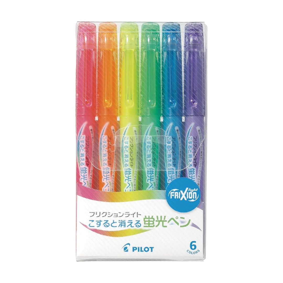 Pilot Frixion Highlighter 6 Color Set