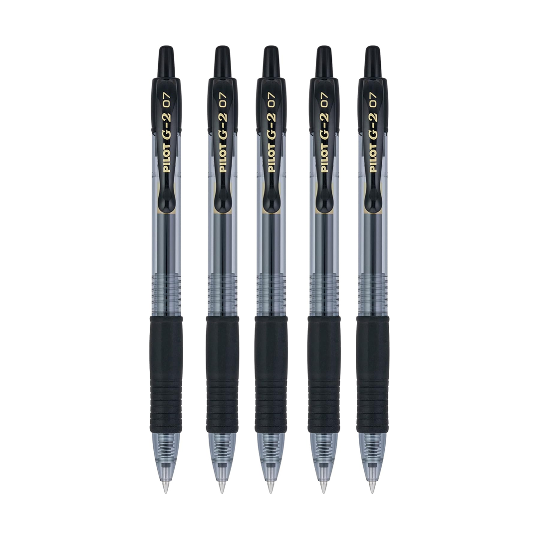 Pilot G2 0.7mm Retractable Roller Ball Pen- Pack of 5