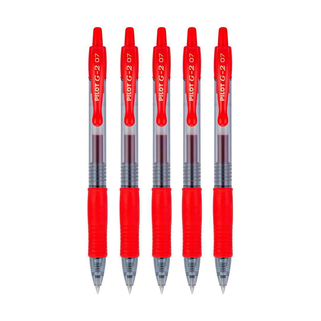 Pilot G2 0.7mm Retractable Roller Ball Pen- Pack of 5
