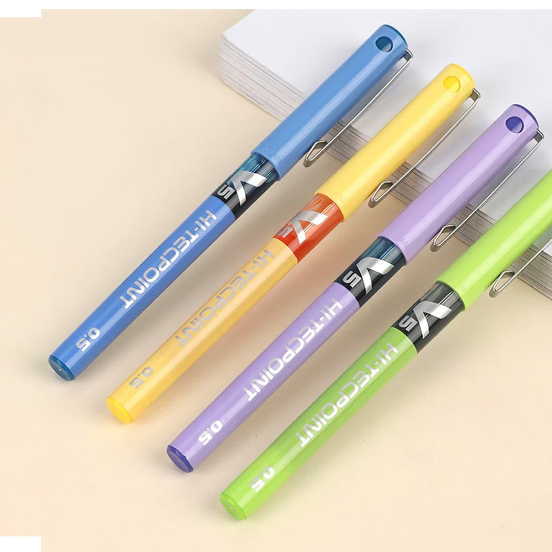 Pilot V5 Hi-Tecpoint Roller Ball Pen Set