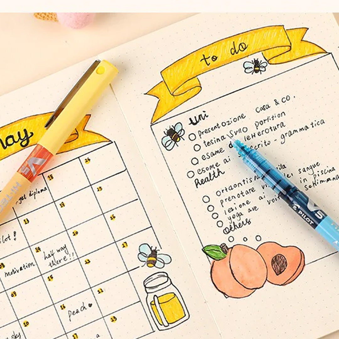 Pilot V5 Hi-Tecpoint Roller Ball Pen Set