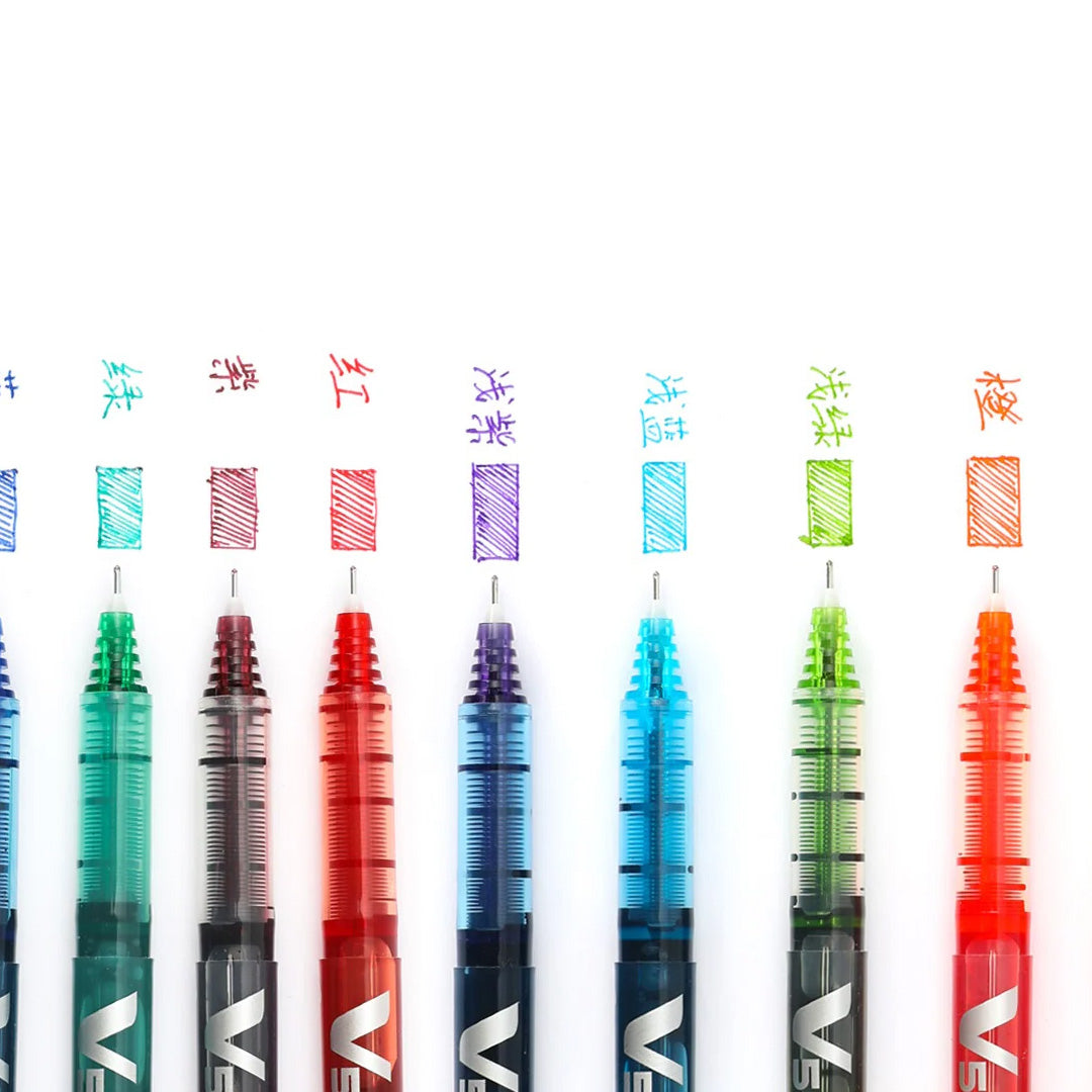 Pilot V5 Hi-Tecpoint Roller Ball Pen Set
