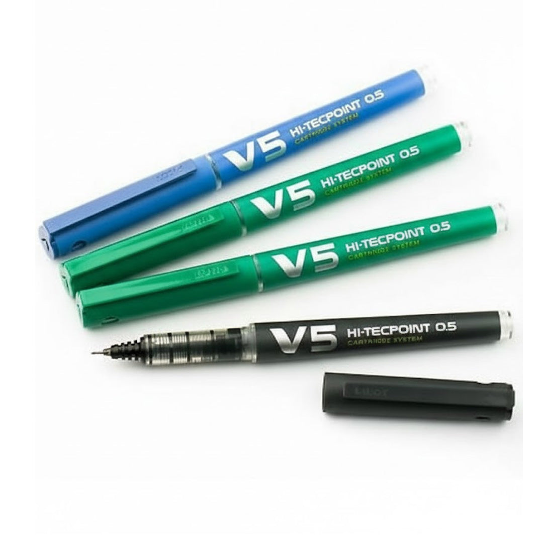 Pilot V5 Hi-Tecpoint Roller Ball Pens
