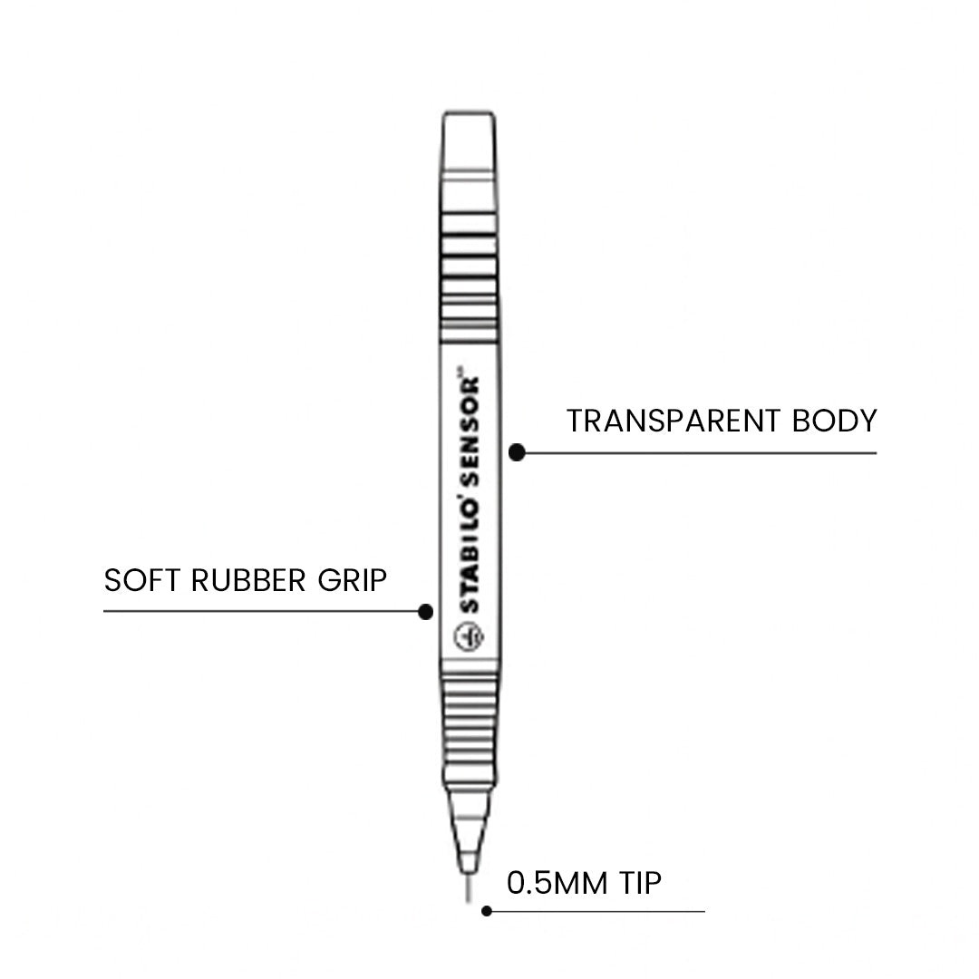 Stabilo Blue Fine Tip Sensor Pen Set