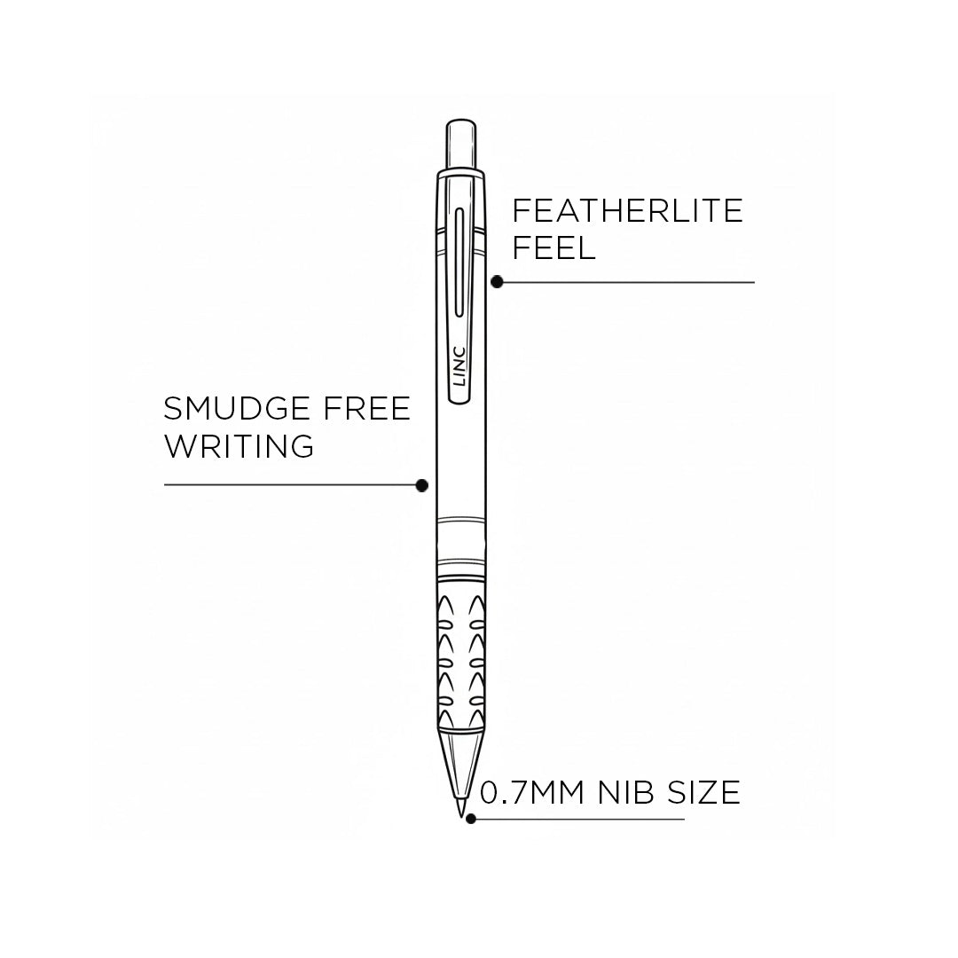 Signatech Ball Pen Linc Signetta Fine Retractable Ball Pen Set Of 10-SCOOBOO – SCOOBOO