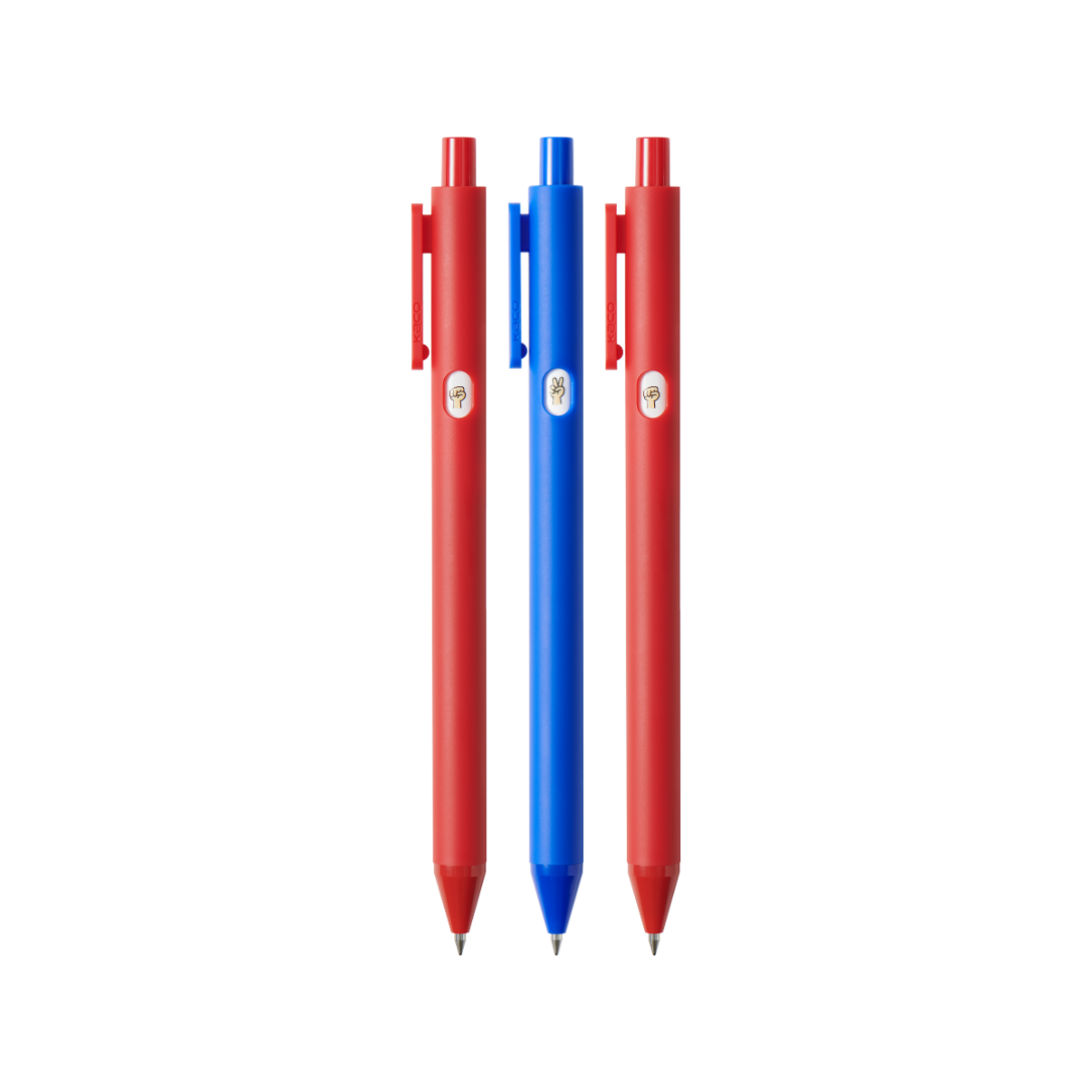 Kaco Pure(small window) Rock Paper Scissors 0.5mm Gel Pen