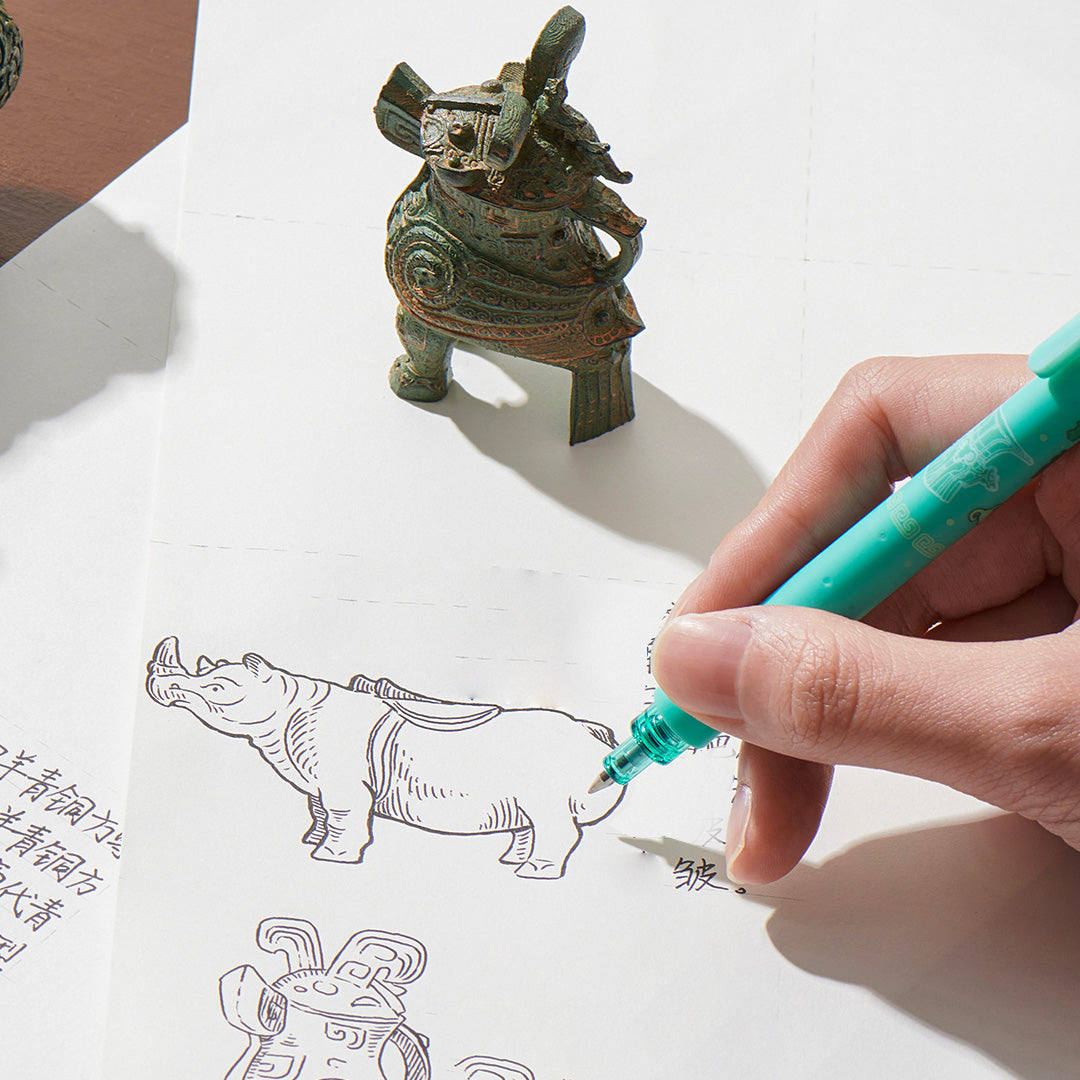 Rocket Bronze Age 3pc Gel Ink Pen Set (with National Museum of China)