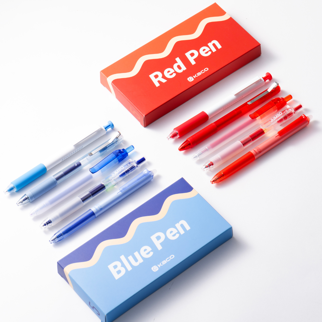 Kaco Red Blue Gel Pen Set