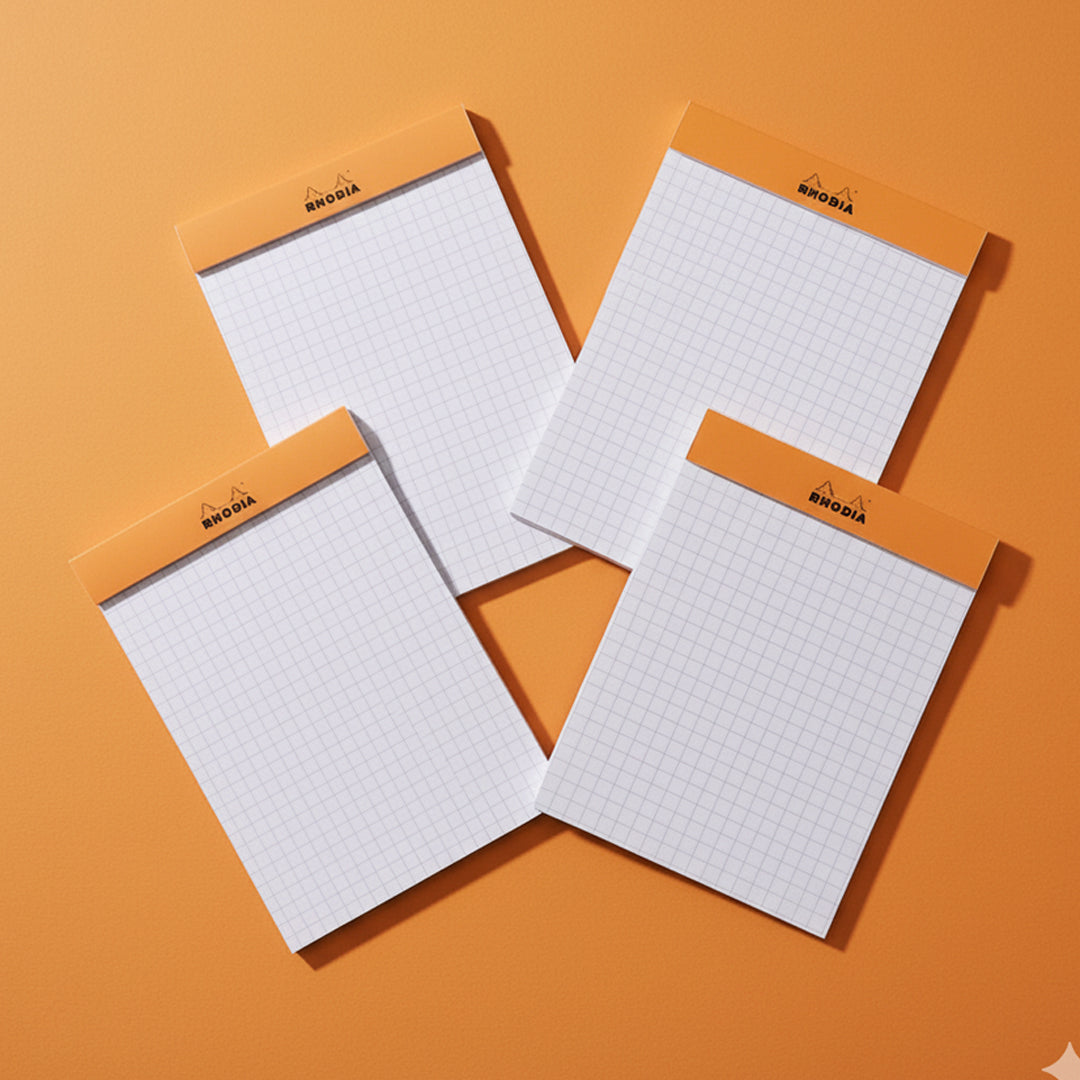 Rhodia Basics Orange Grid Notepad