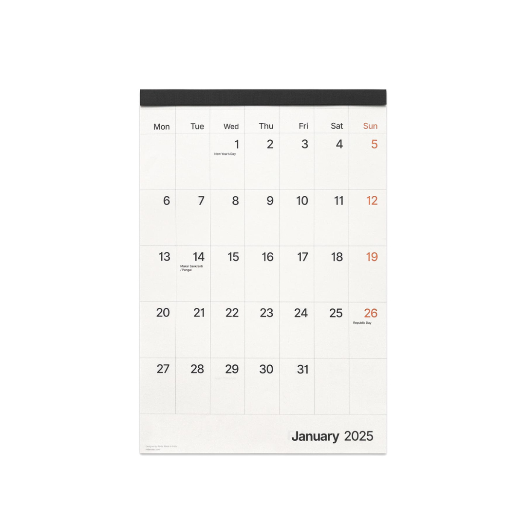 Roda 2025 Calendar