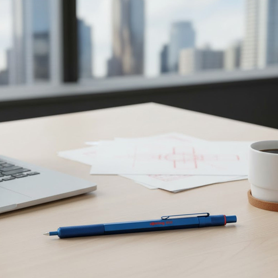 Rotring 600 Blue Ball Pen M Black