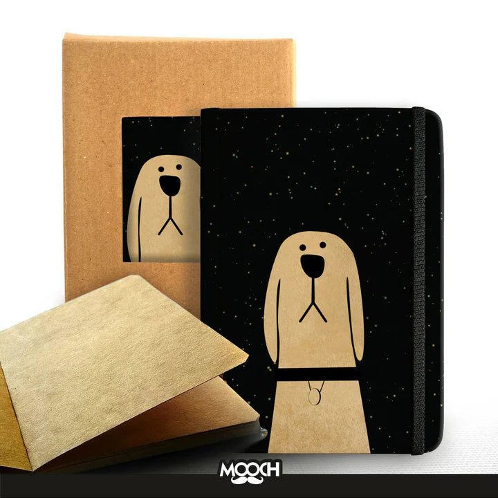 Mooch Shining Dog A5 Plain Notebook