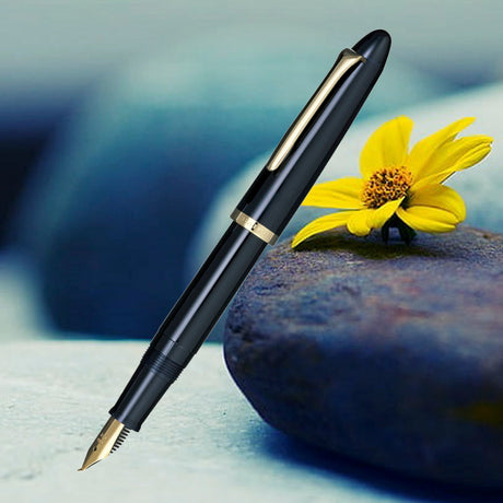 Sailor 1911 Fude De Mannen Black GT Fountain Pen 10-0212-740