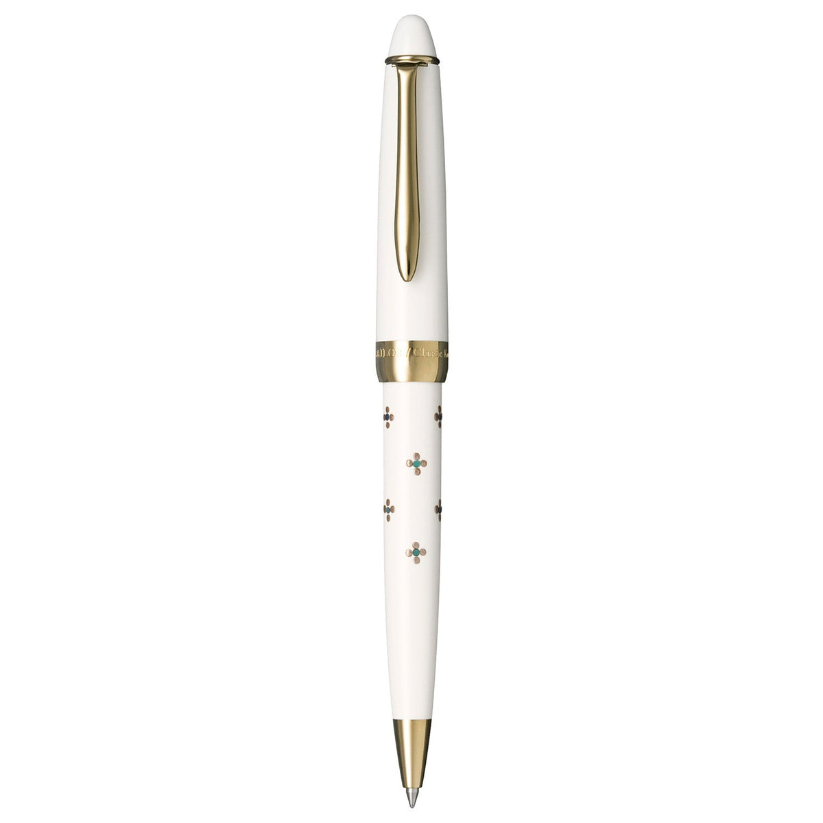 Sailor Classic Ko Floret Dot White Ballpoint Pen 152503210 SCOOBOO