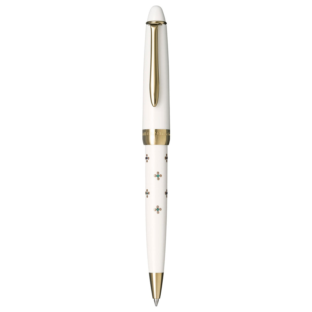 Sailor Classic Ko Floret Dot White Ballpoint Pen 15-2503-210