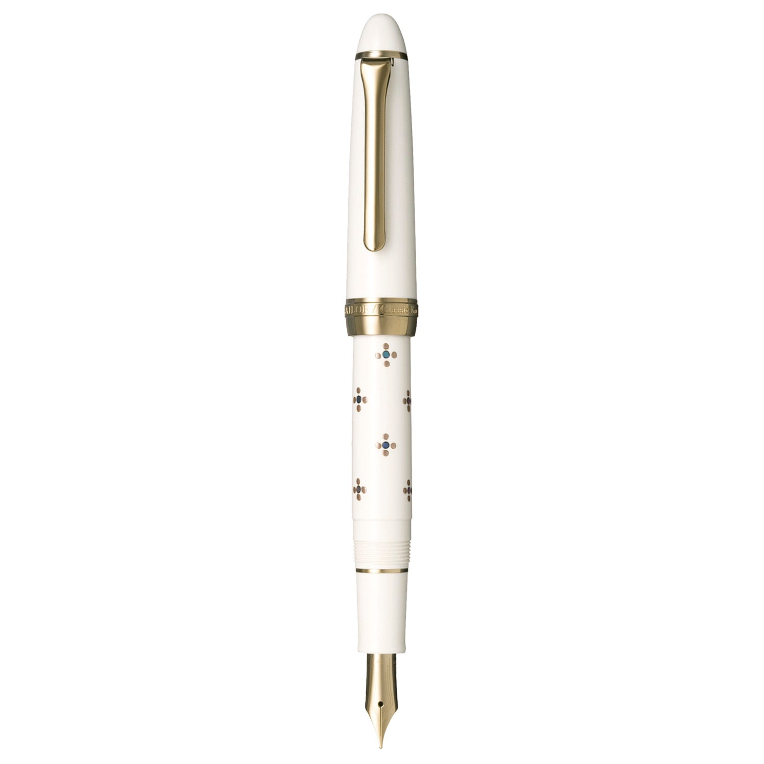 Sailor Classic Ko Floret Dot White Fountain Pen