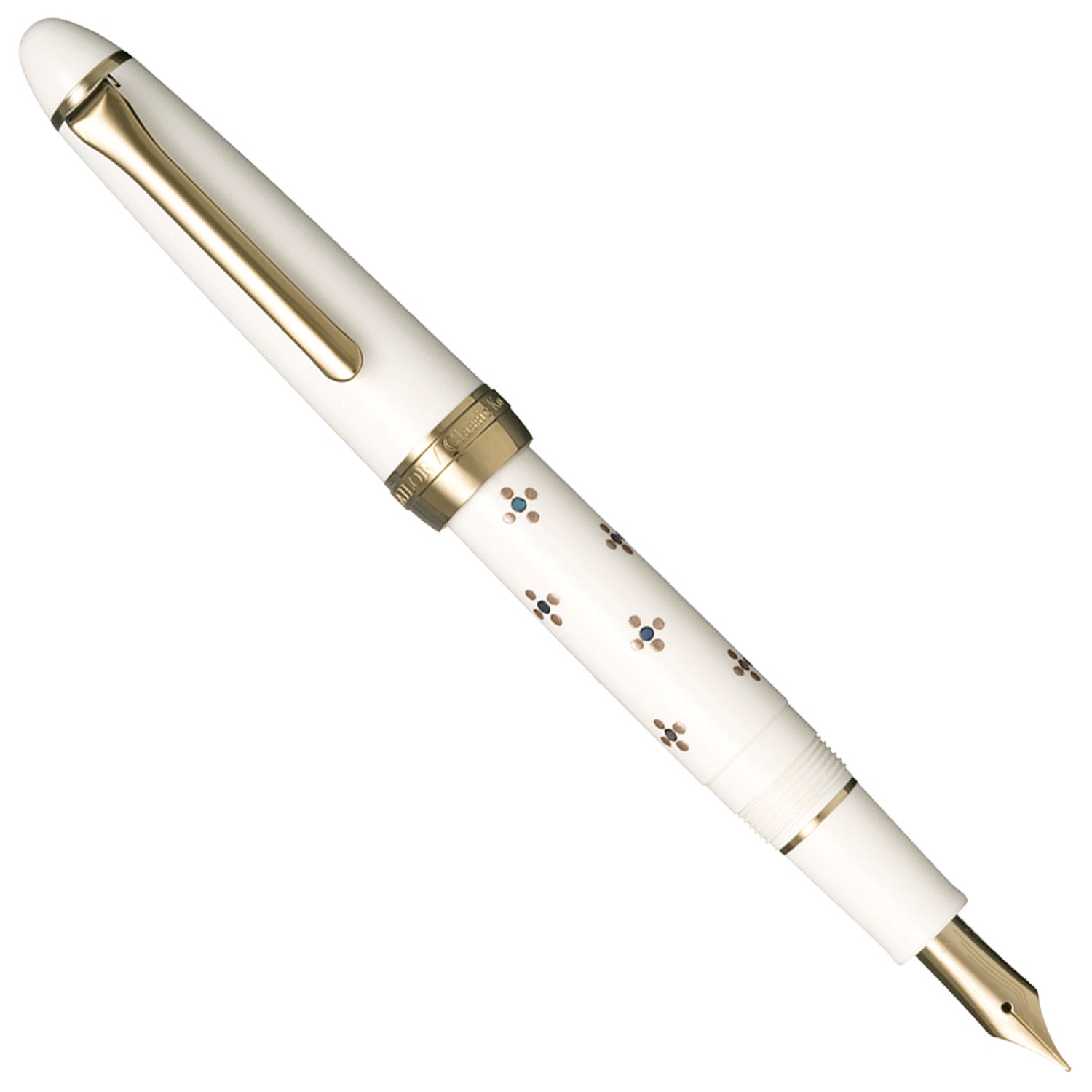Sailor Classic Ko Floret Dot White Fountain Pen
