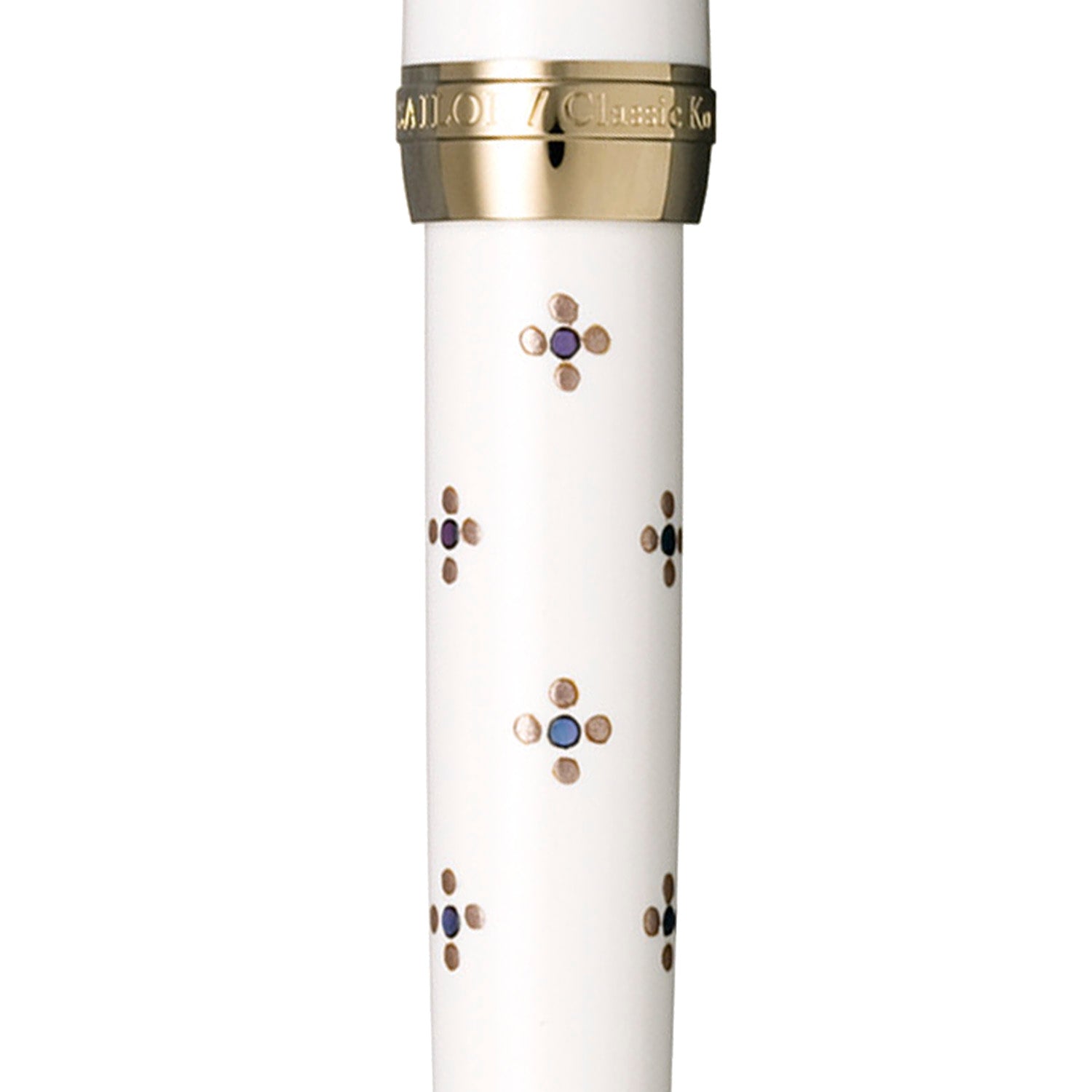 Sailor Classic Ko Floret Dot White Fountain Pen