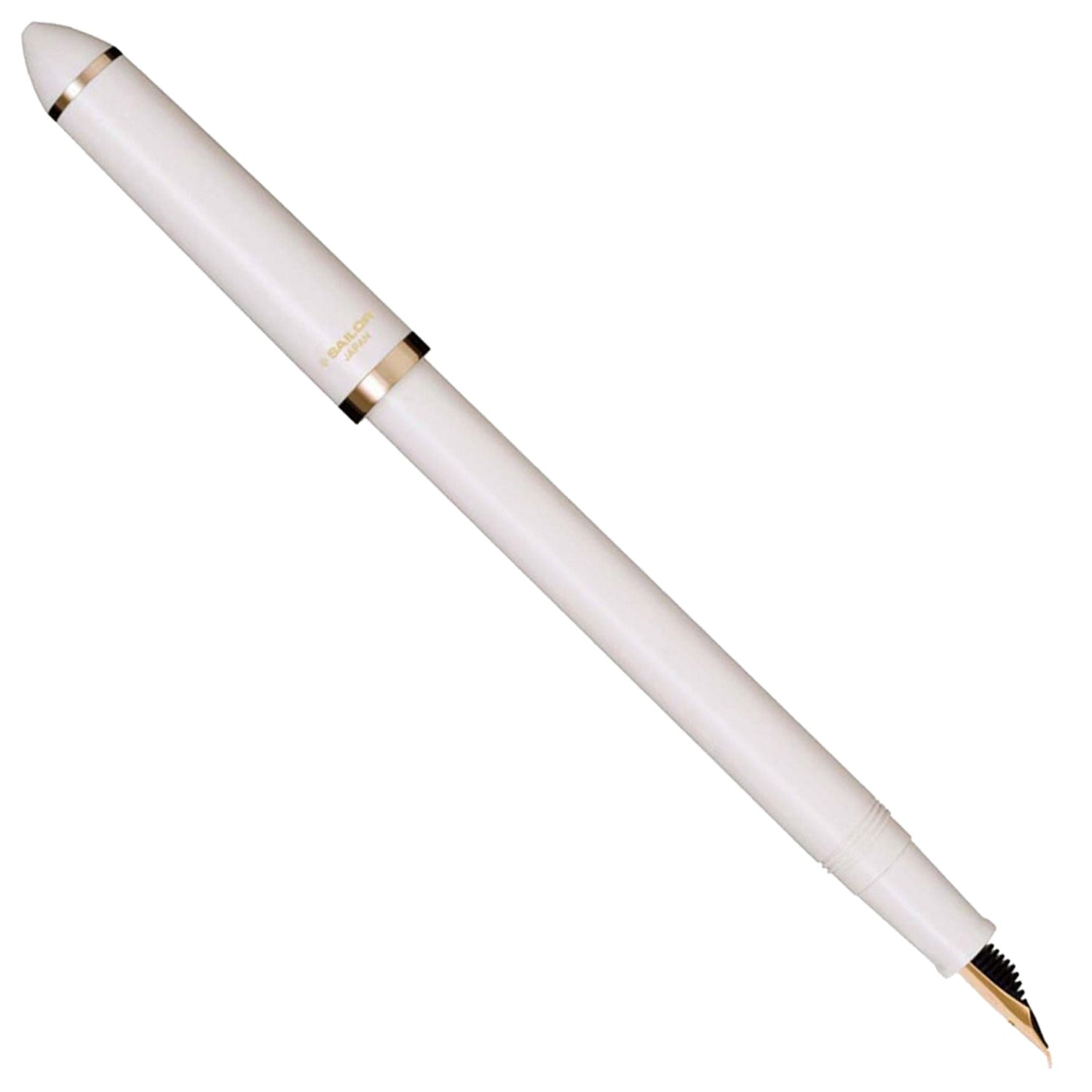 Sailor Fude de Mannen White GT Fountain Pen 12-0150-010