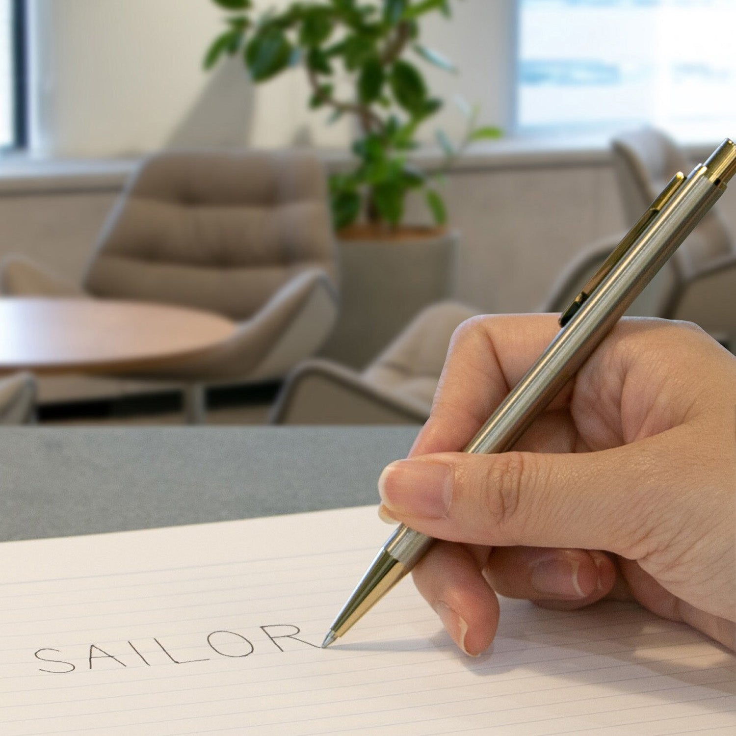 Sailor K-2RF Silver GT Ballpoint Pen 16-0102-219