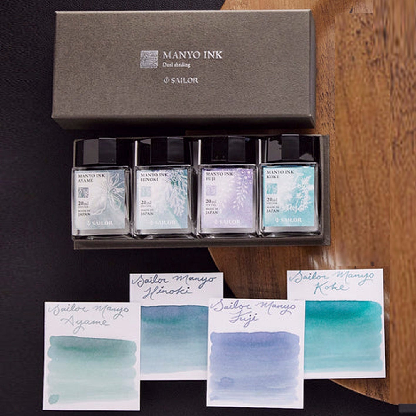 Sailor Manyo Ink Bottle Set (Assorted - 20 ML)  (Limited Edition)-Pack of 4