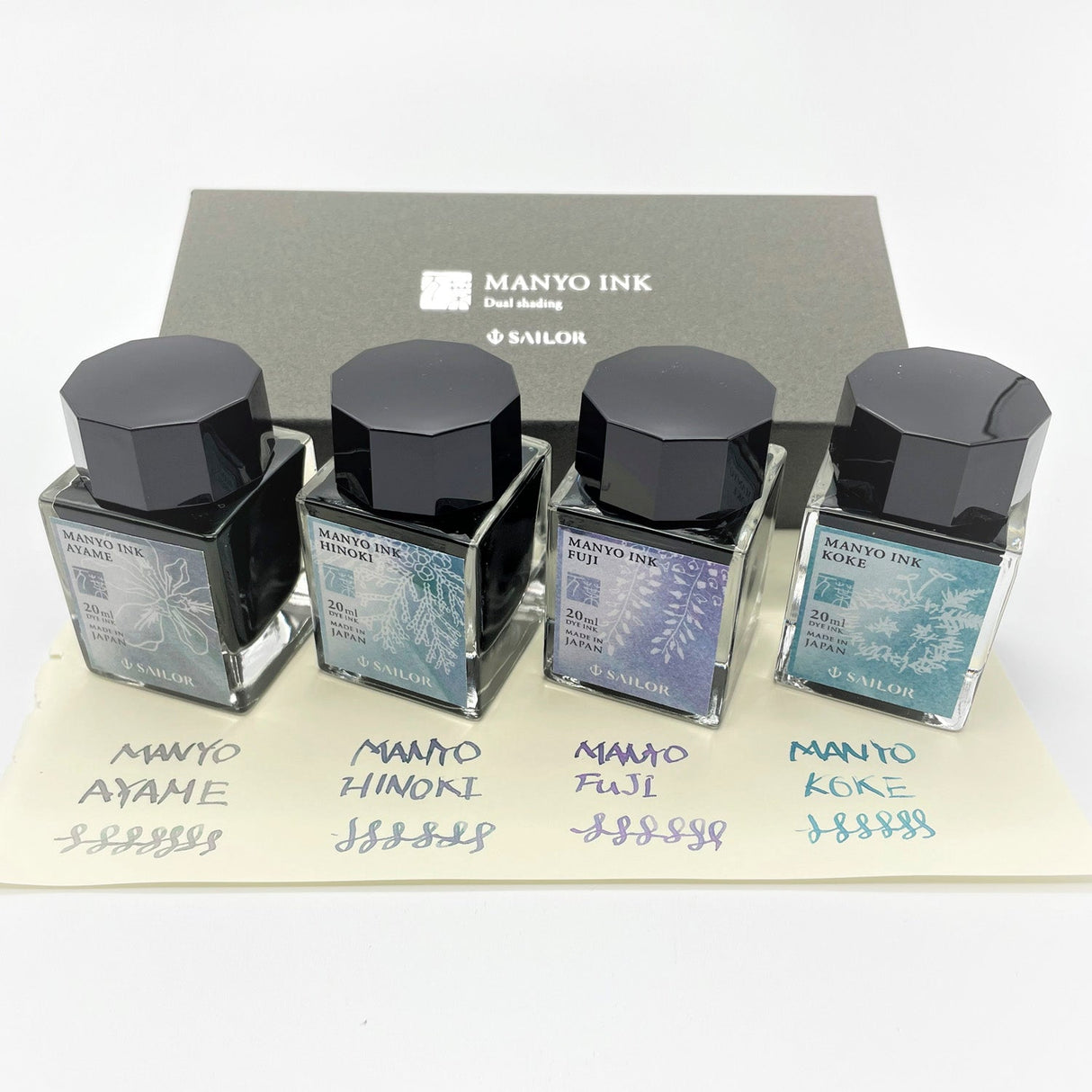 Sailor Manyo Ink Bottle Set (Assorted - 20 ML) 13-4510-002 (Limited Edition)-Pack of 4