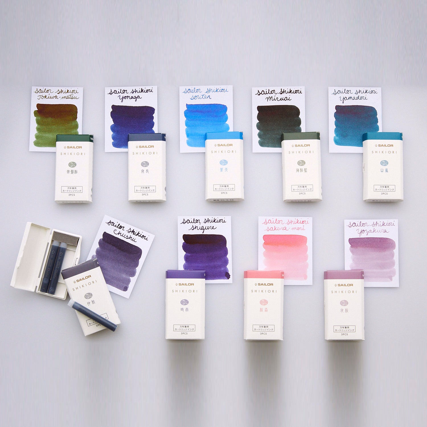 Sailor Shikiori Ink Cartridge-Pack of 3