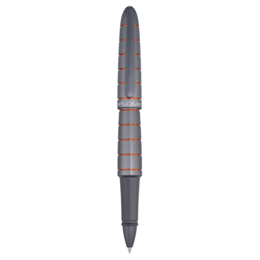 Diplomat Elox Ring Grey/Orange Roller Ball Pen D40354030